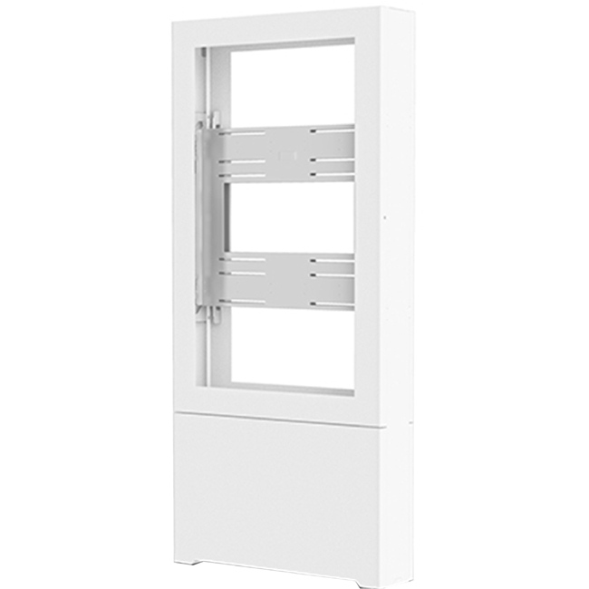Chief Impact Floor Standing Back-to-Back Kiosk - Portrait 40" White - Thumbnail 1