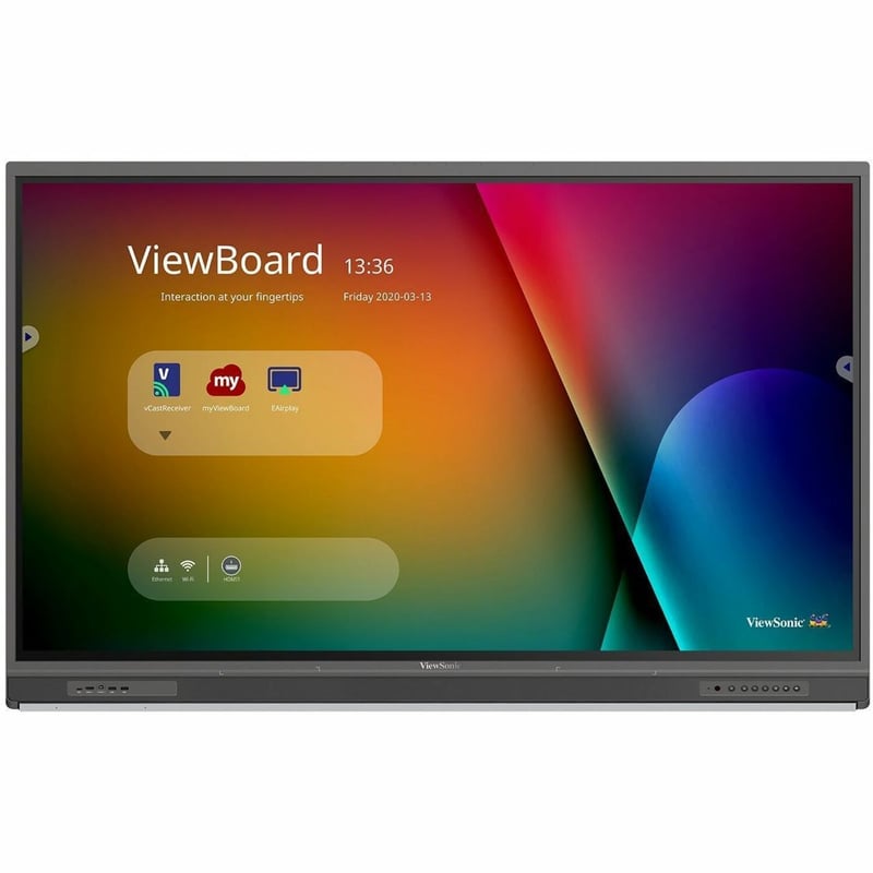 ViewSonic IFP6552-1C 65 Inch 4K Ultra HD Interactive Flat Panel Display with Integrated Microphone and USB-C - Thumbnail 1