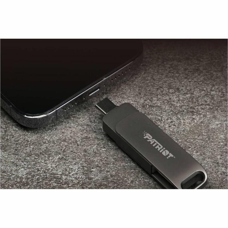 PATRIOT RAGE R550 64GB USB 3.2 GEN 1 SWING TYPE-A+C DARK SHADOW - Thumbnail 4