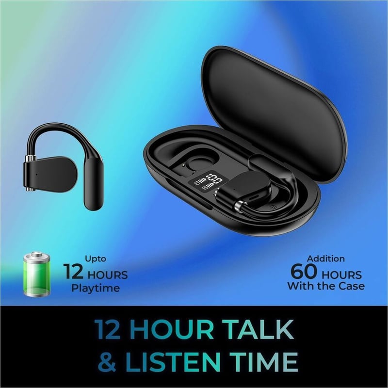 B/T OPEN EAR SPORTS EARBUDS W/CHARGING CASE TOUCHSCREEN CONT - Thumbnail 5
