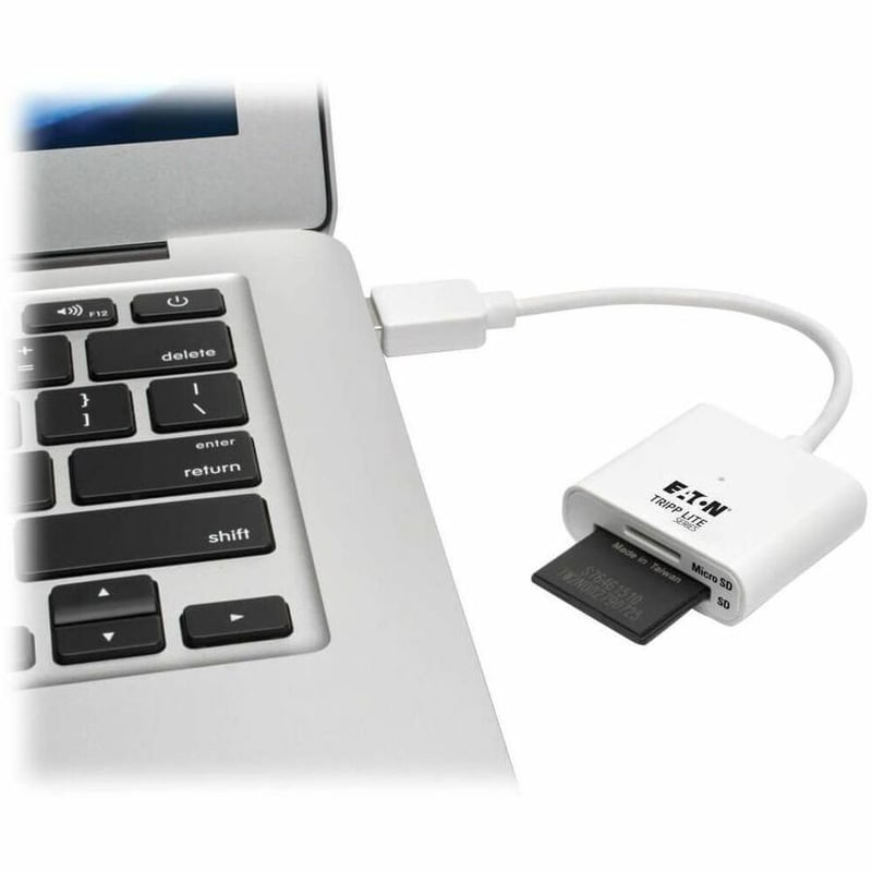 Tripp Lite by Eaton USB 3.2 Gen 1 SuperSpeed SD/Micro SD Memory Card Media Reader with Built-In Cable 6-in. (15.24 cm) - Thumbnail 2