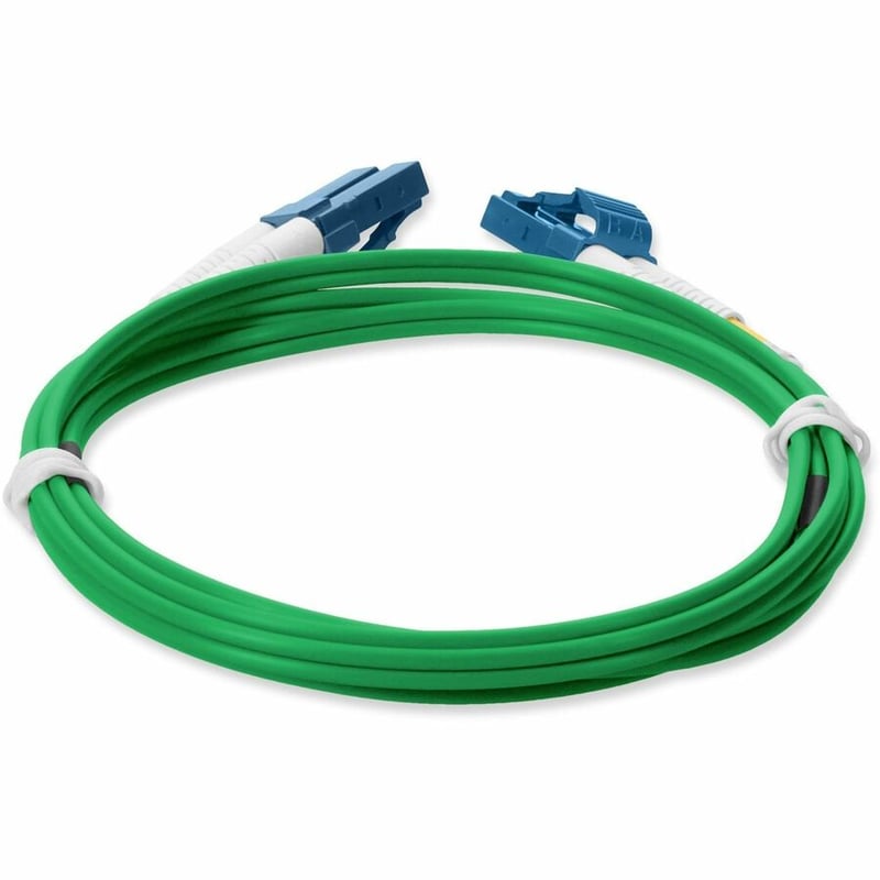 AddOn 3m LC to LC Green OS2 Duplex OFNP (Plenum-Rated) TAA SMF Fiber Patch Cable - Thumbnail 4