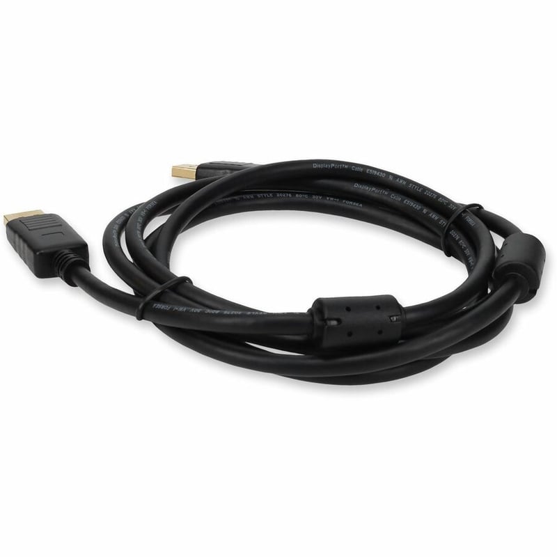 6FT M/M DISPLAYPORT 1.2 BLACK WITH CHOKE CABLE 4K 60HZ - Thumbnail 3