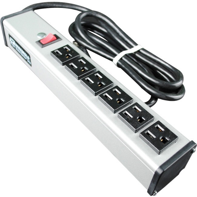 Wiremold UL207BD 6-Outlets Power Strip