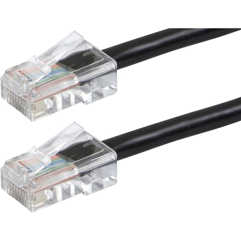 ZEROBOOT SERIES CAT6 24AWG UTP ETHERNET NETWORK PATCH CABLE, 5FT BLACK - Thumbnail 1