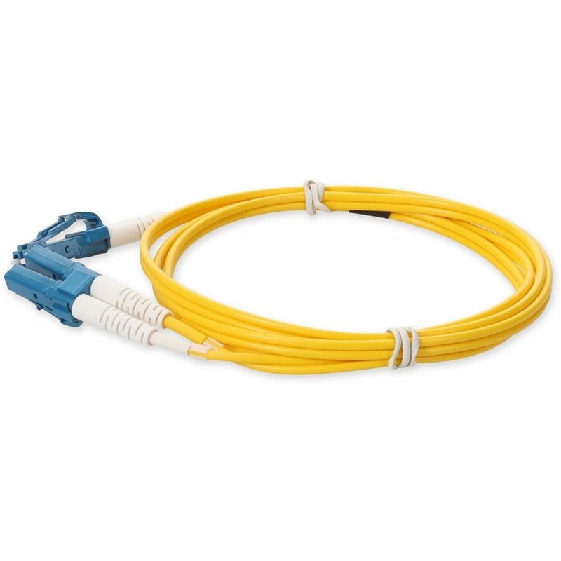 AddOn 0.5m LC to LC Yellow OS2 Duplex OFNP (Plenum-Rated) TAA SMF Fiber Patch Cable - Thumbnail 2