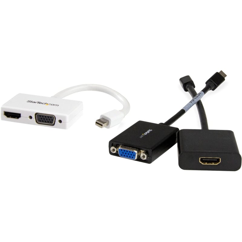 StarTech.com Travel A/V Adapter - 2-in-1 Mini DisplayPort to HDMI or VGA Converter - White - Thumbnail 4
