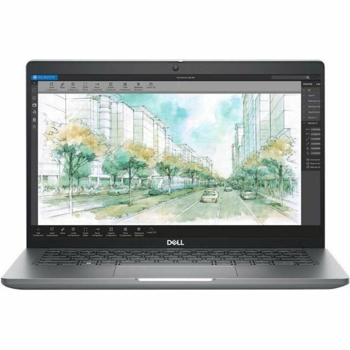 Dell Precision 3000 3490 14" Touchscreen Mobile Workstation - Full HD - 60 Hz - Intel Core Ultra 7 165H - vPro Technology - 32 GB - 512 GB SSD - Gray - Thumbnail 4