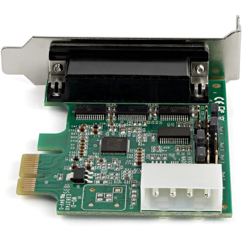 StarTech.com 4-port PCI Express RS232 Serial Adapter Card - PCIe Serial DB9 Controller Card 16950 UART - Low Profile - Windows/Linux - Thumbnail 4