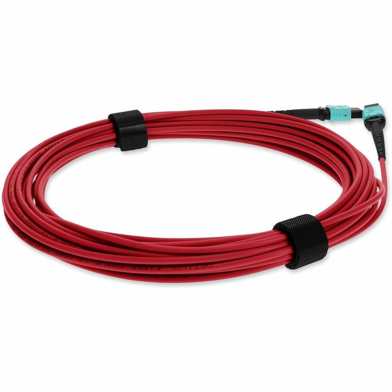 AddOn 3m MPO/UPC to MPO/UPC Red OM4 OFNP (Plenum-Rated) 12-Strand TAA Fiber Patch Cable - Thumbnail 5