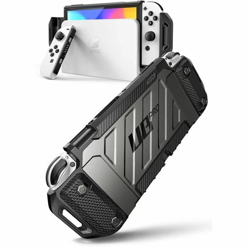SUP Nintendo Switch OLED Unicorn Beetle PRO Dockable Grip Case-Black - Thumbnail 2