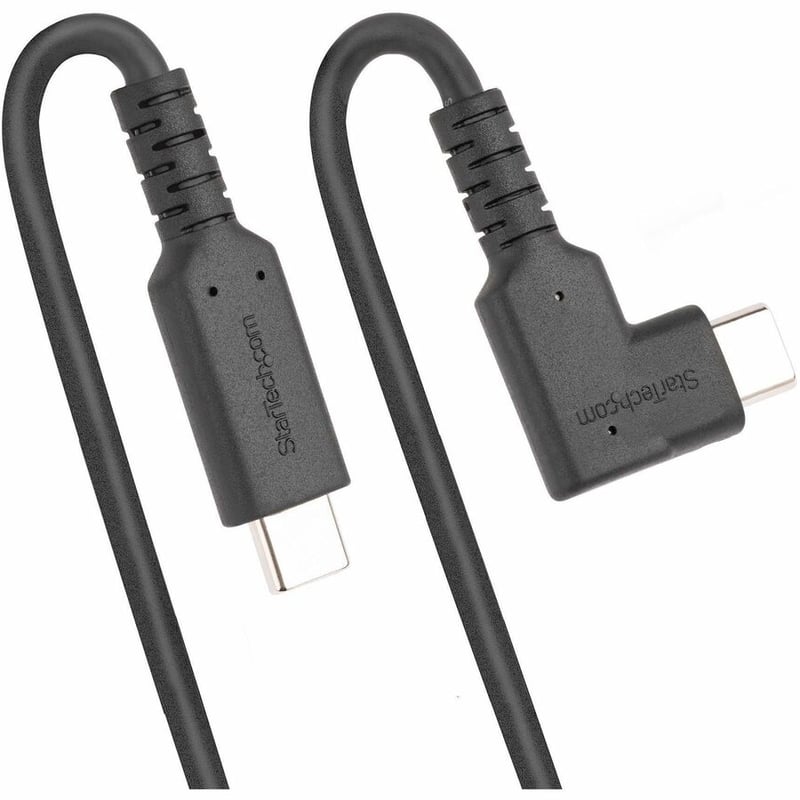 StarTech.com 6ft (2m) Rugged Right Angle USB-C Cable, USB 3.2 Gen 1 (5 Gbps), USB C to C Data Transfer Cable, 100W PD, 4K 60Hz, 90 Degree USB-C Cable - Thumbnail 2