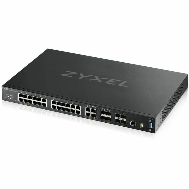 ZYXEL XGS4600-32 24-port Gigabit L3 Managed Aggregation Switch with 4 SFP+ 10G Uplinks and 4 10G Combo (SFP+/RJ-45) Ports (DC Power Version) - Thumbnail 4