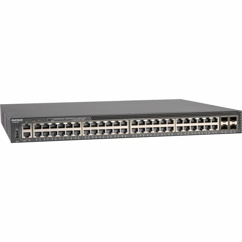 RUCKUS ICX 8200 SWITCH, 48 10/100/1000 MBPS POE+ PORTS, 4 25 GBE SFP28 STACKING/ - Thumbnail 1
