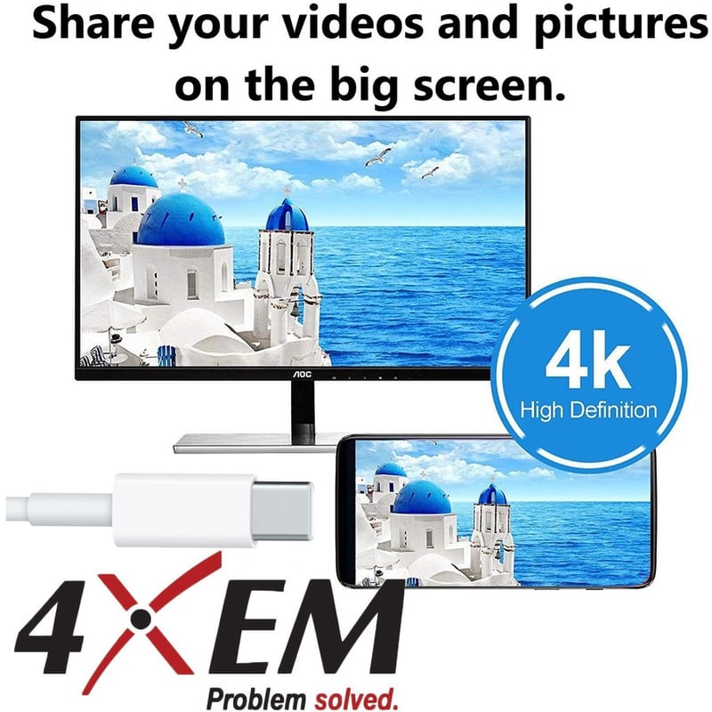 4XEM USB-C TO USB-C Cable M/M USB 3.1 Gen 2 10Gbps 6ft White - Thumbnail 5