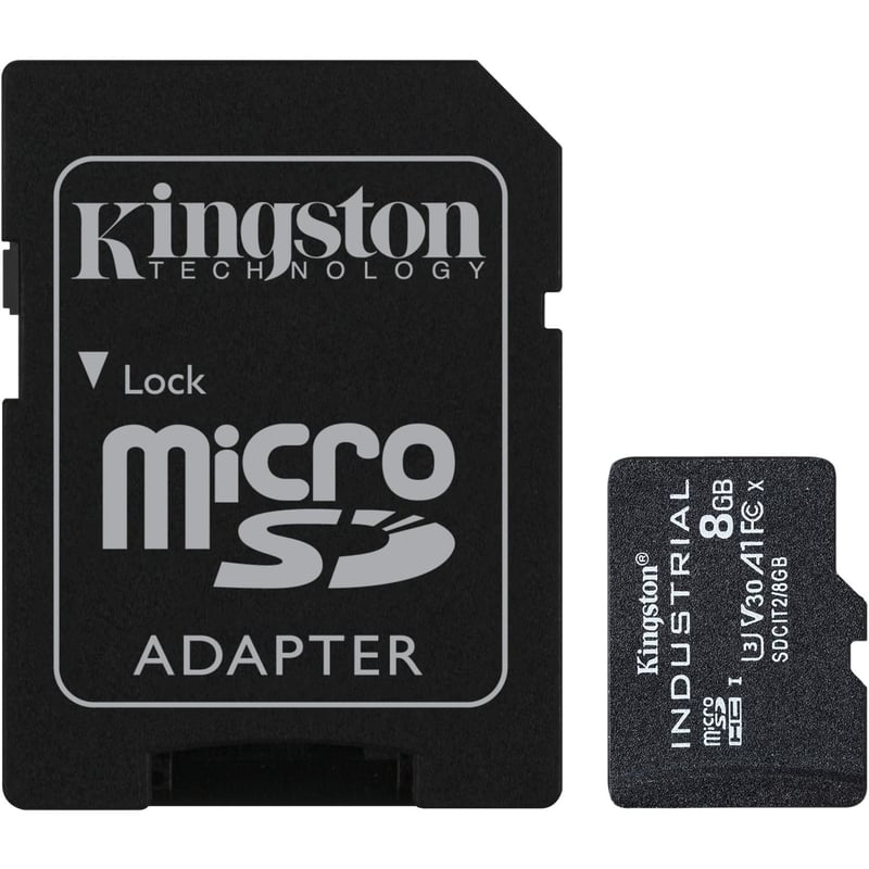 8GB MICROSDHC INDUSTRIAL C10 A1 PSLC CARD BULK - CARD ONLY (MINIMUM ORDER 100) - Thumbnail 1
