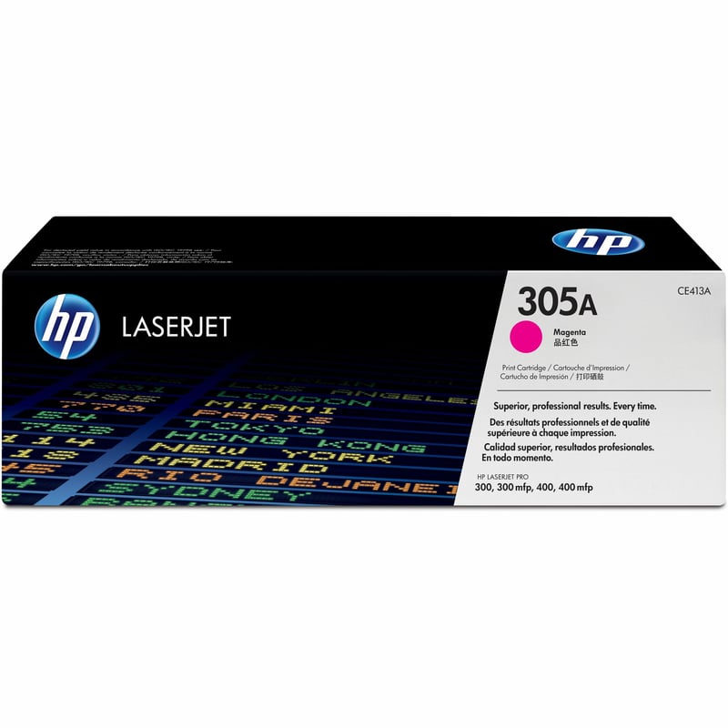 HP 305A (CE413A) Original Standard Yield Laser Toner Cartridge - Single Pack - Magenta - 1 Each - Thumbnail 1