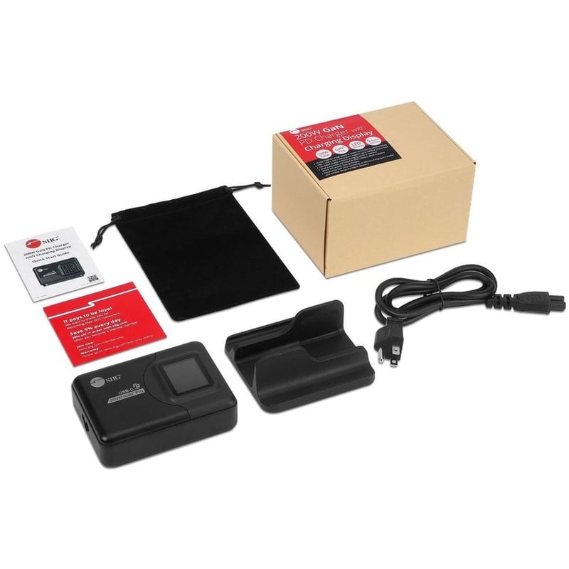 SIIG 200W GaN PD Charger with Charging Display- 3C2A - Thumbnail 2