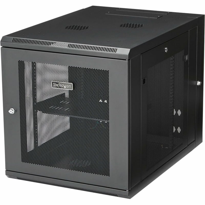 StarTech.com 4-Post 12U Wall Mount Network Cabinet, 19" Hinged Wall-Mounted Server Rack for IT Equipment, Flexible Lockable Rack Enclosure - Thumbnail 1