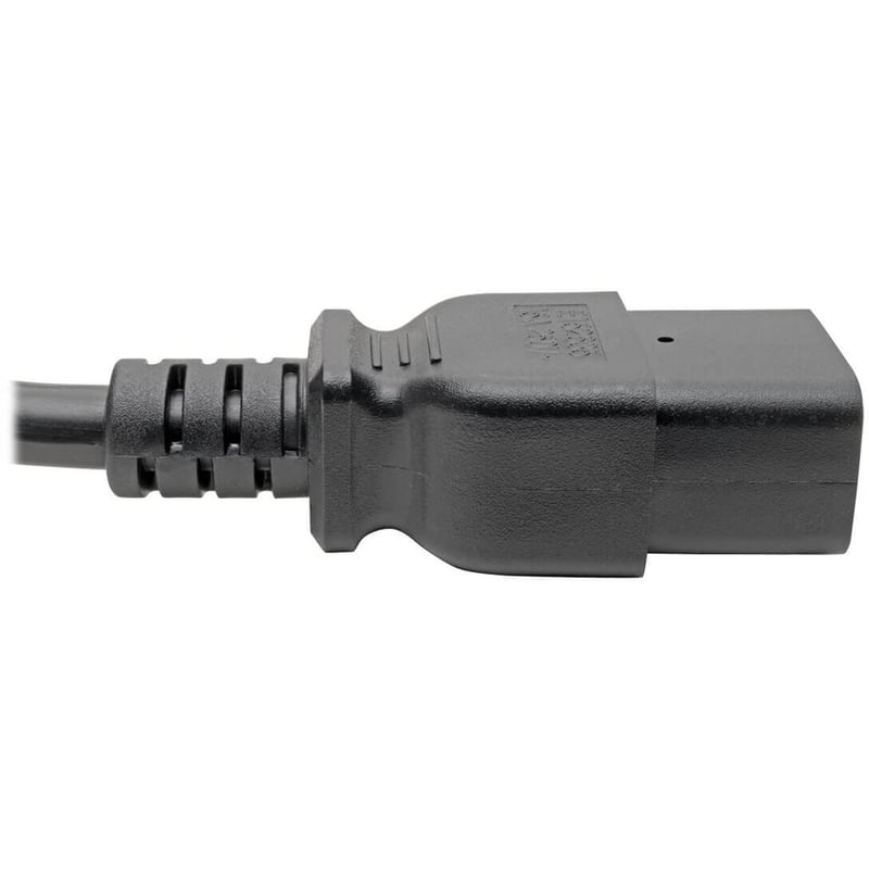 Eaton Tripp Lite Series Power Cord, C19 to C14 - Heavy-Duty, 15A, 250V, 14 AWG, 2 ft. (0.61 m), Black - Thumbnail 4