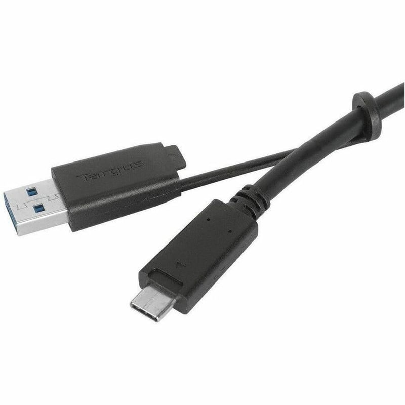 Targus 1M USB-C Male with Screw to USB-C Male Cable with USB-A Tether - Thumbnail 3