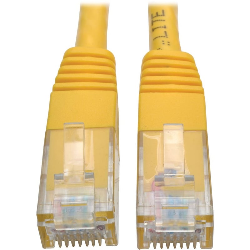 Eaton Tripp Lite Series Cat6 Gigabit Molded (UTP) Ethernet Cable (RJ45 M/M), PoE, Yellow, 50 ft. (15.24 m) - Thumbnail 1