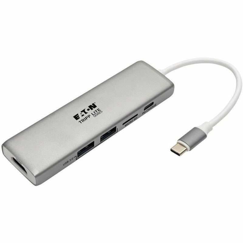 Tripp Lite by Eaton USB C Docking Station 4k @ 30Hz w/USB Hub HDMI Micro SD Charging, USB Type C, USB-C, USB Type-C - Thumbnail 1