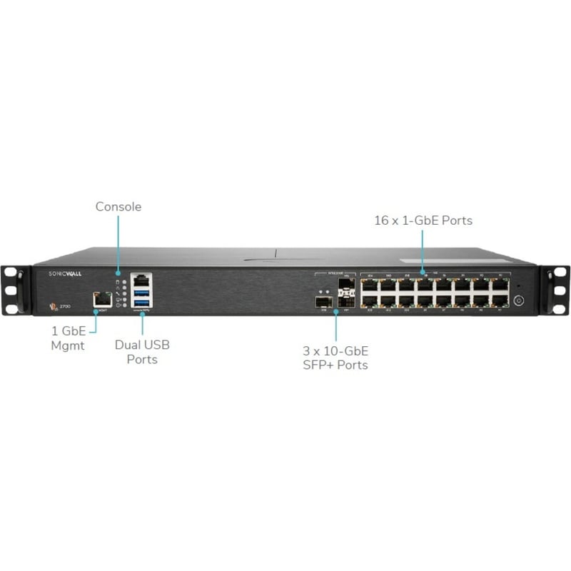 SonicWall NSA 2700 Network Security/Firewall Appliance - Thumbnail 2
