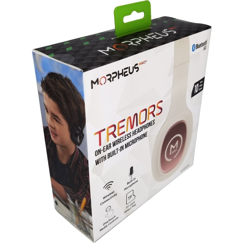 MORPHEUS 360 TREMORS WIRELESS ON-EAR HEADPHONES - BLUETOOTH 5.0 HEADSET WITH MIC - Thumbnail 3