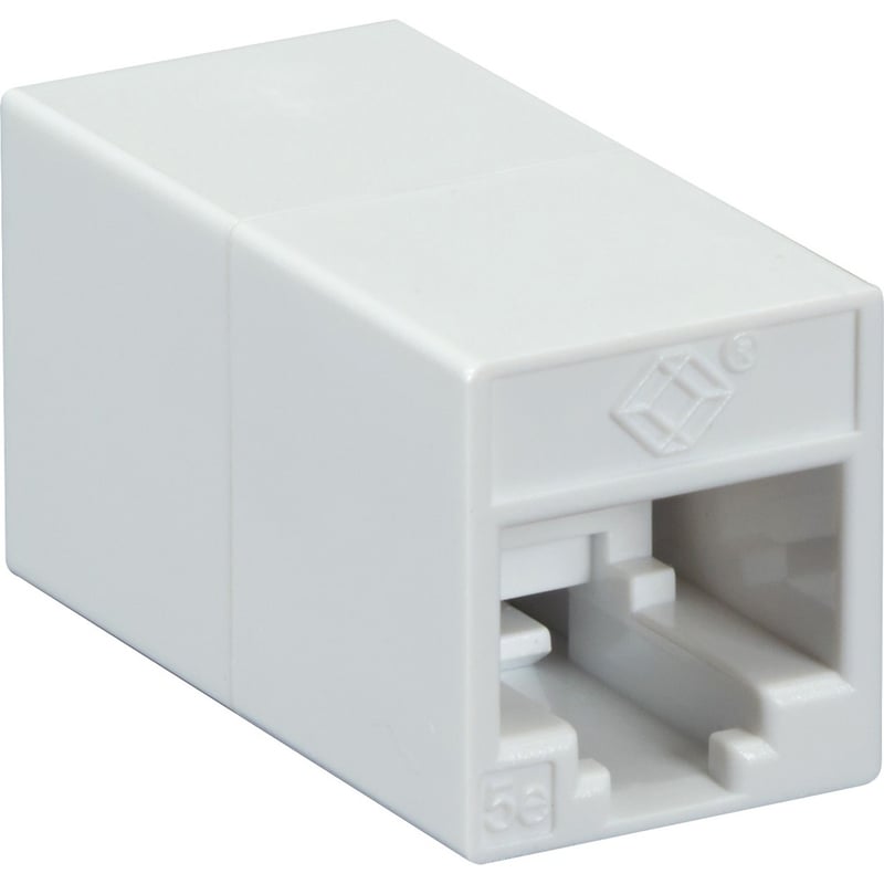 Black Box CAT5e Unshielded Straight-Pin Coupler - White - Thumbnail 1