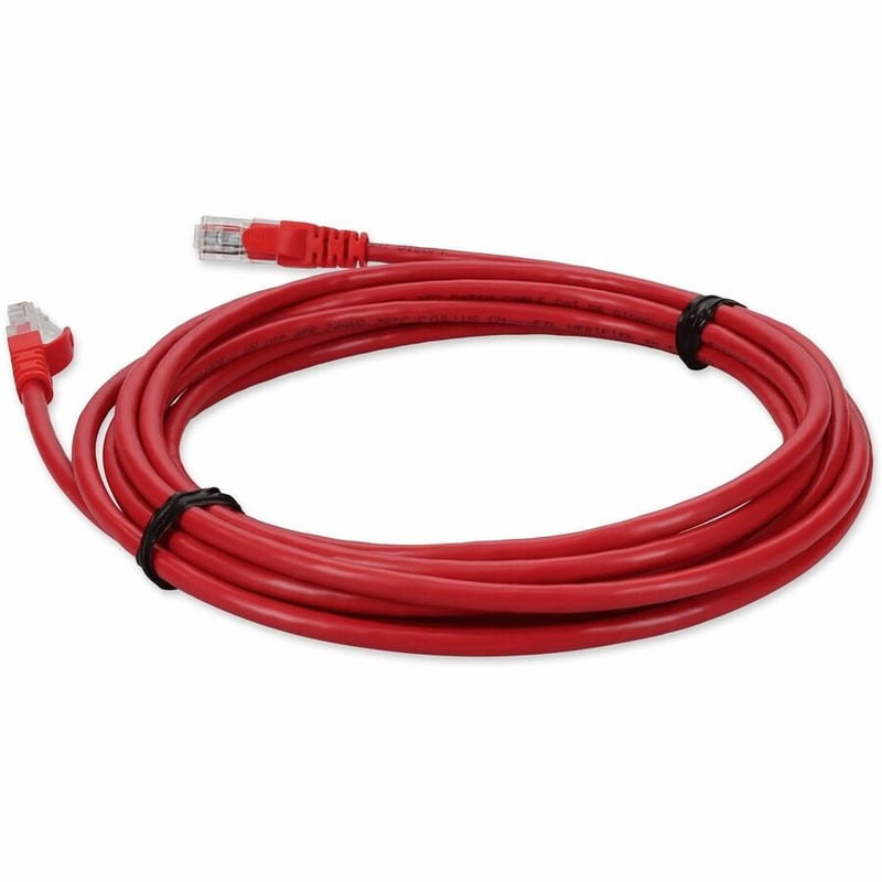 15FT RED CAT5E UTP PVC SNAGLESS EASY CLEAR BOOT TAA - Thumbnail 3