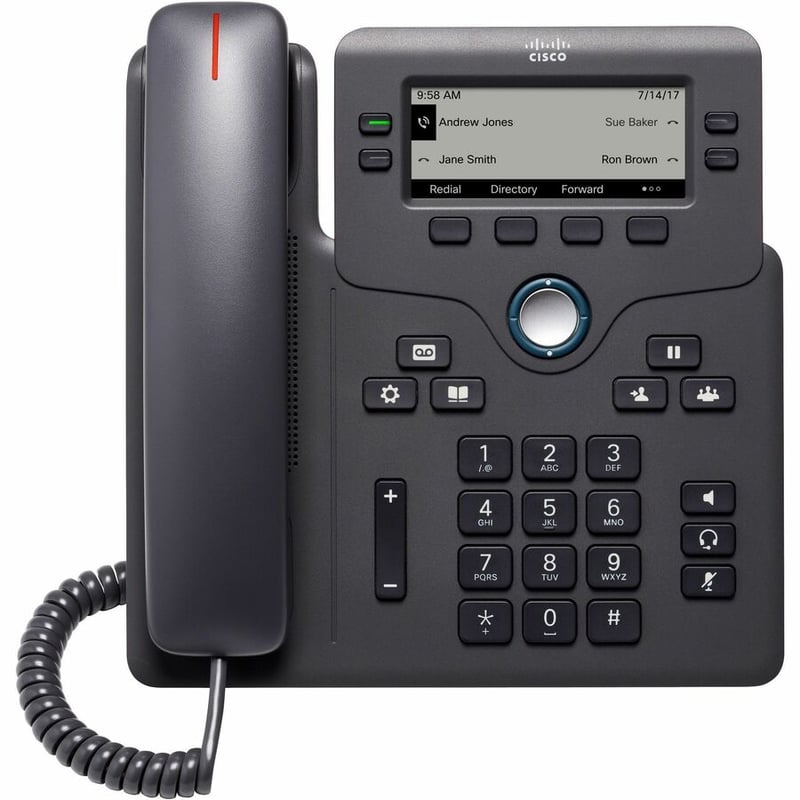 Cisco 6841 IP Phone - Refurbished - Corded - Corded - Wall Mountable - Thumbnail 2