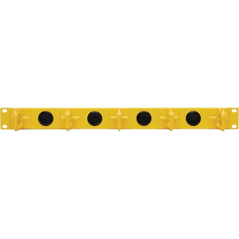 Tripp Lite by Eaton Horizontal Cable Manager Flexible Rings Yellow 1U Rackmount - Thumbnail 4