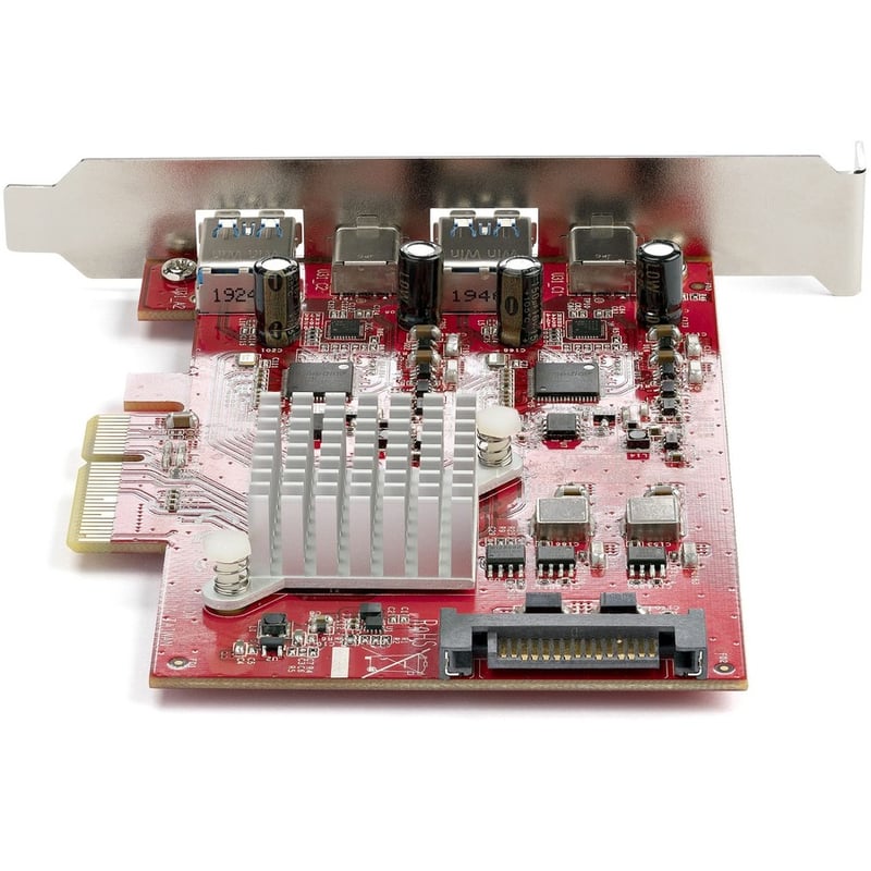 StarTech.com 4-Port USB PCIe Card, 10Gbps USB PCI Express Expansion Card with 2 Controllers, 2x USB-C & 2x USB-A ports (USB 3.2 Gen 2) - Thumbnail 5