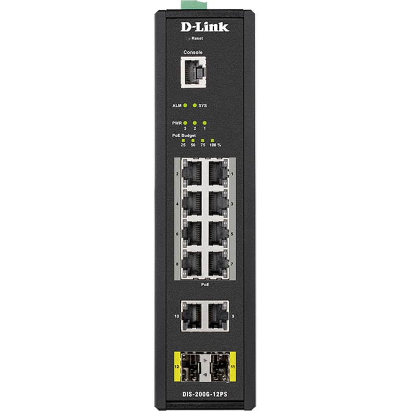 D-Link DIS-200G-12PS Ethernet Switch - Thumbnail 2