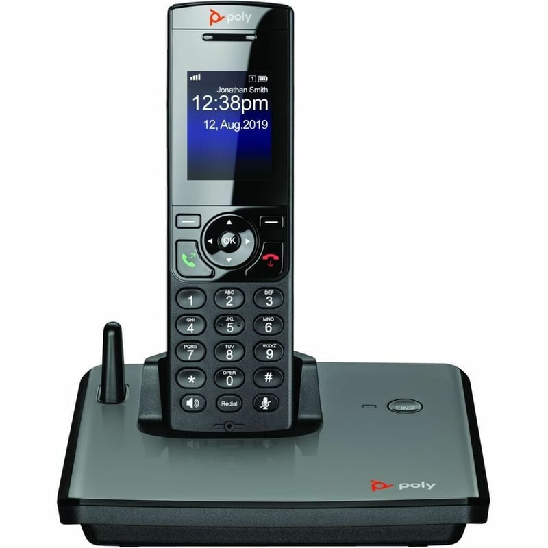 Poly VVX D230 DECT Phone Handset and Charging Cradle with Power Supply - Thumbnail 3