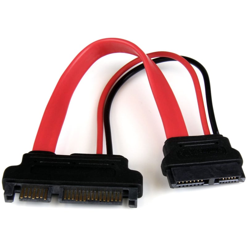 StarTech.com 6in Slimline SATA to SATA Adapter with Power - F/M - Thumbnail 1