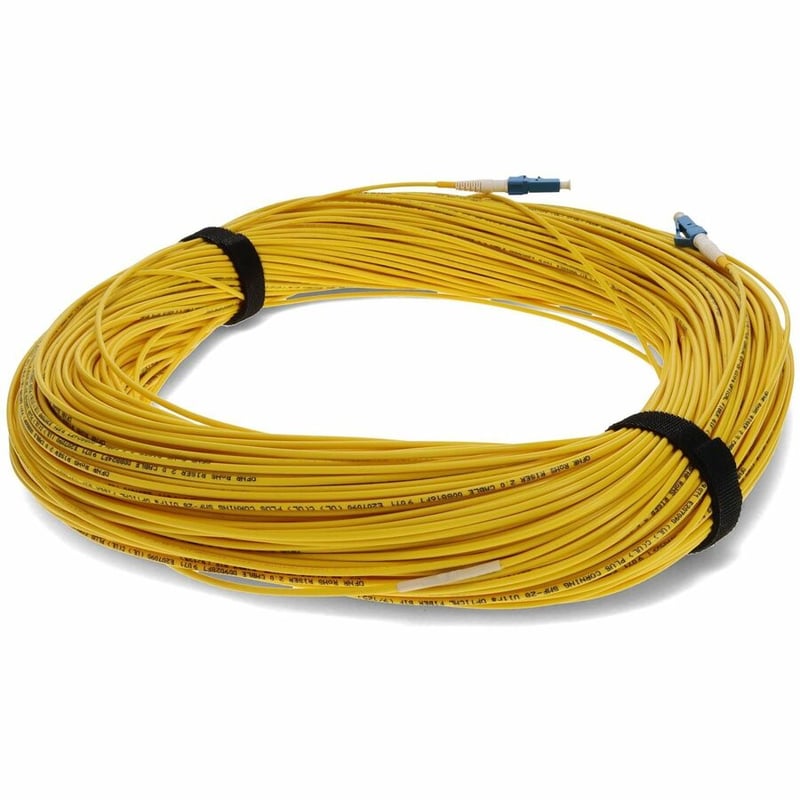 AddOn 78m LC to LC Yellow OS2 Simplex OFNR (Riser-Rated) SMF Fiber Patch Cable - Thumbnail 5