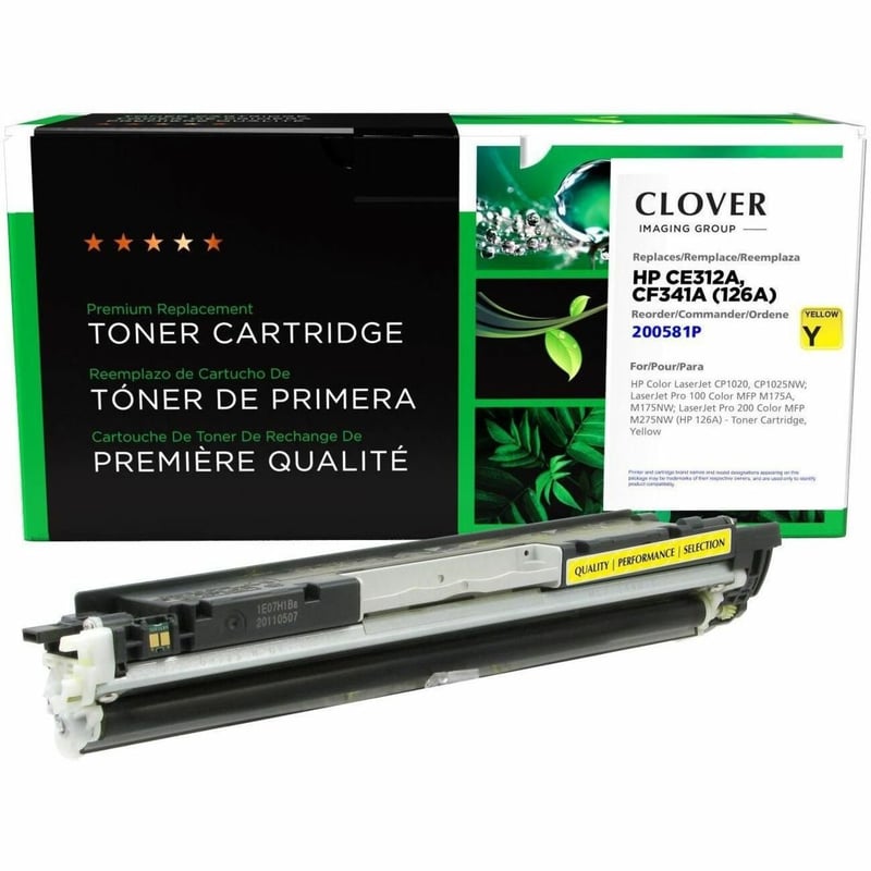 Clover Imaging Remanufactured Yellow Toner Cartridge for HP 126A (CE312A) - Thumbnail 1