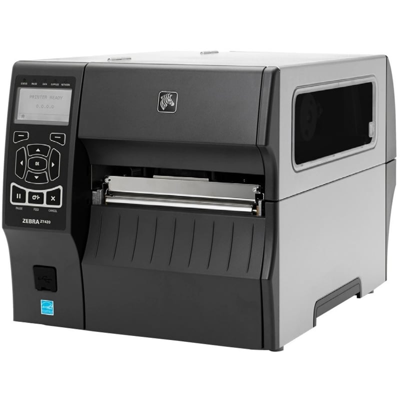 Zebra ZT420 Desktop Direct Thermal/Thermal Transfer Printer - Monochrome - Label Print - Fast Ethernet - USB - Serial - Bluetooth - Wireless LAN - US - Thumbnail 1