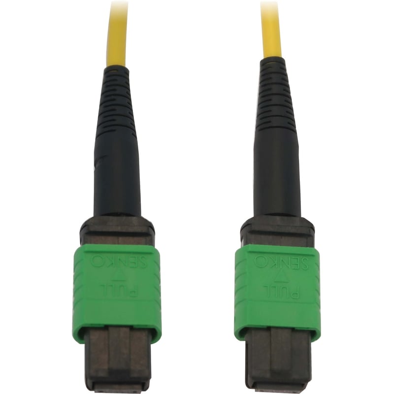 Eaton Tripp Lite Series 40/100G Singlemode 9/125 OS2 Fiber Optic Cable (12F MTP/MPO-APC F/F), LSZH, Yellow, 2 m (6.6 ft.) - Thumbnail 1