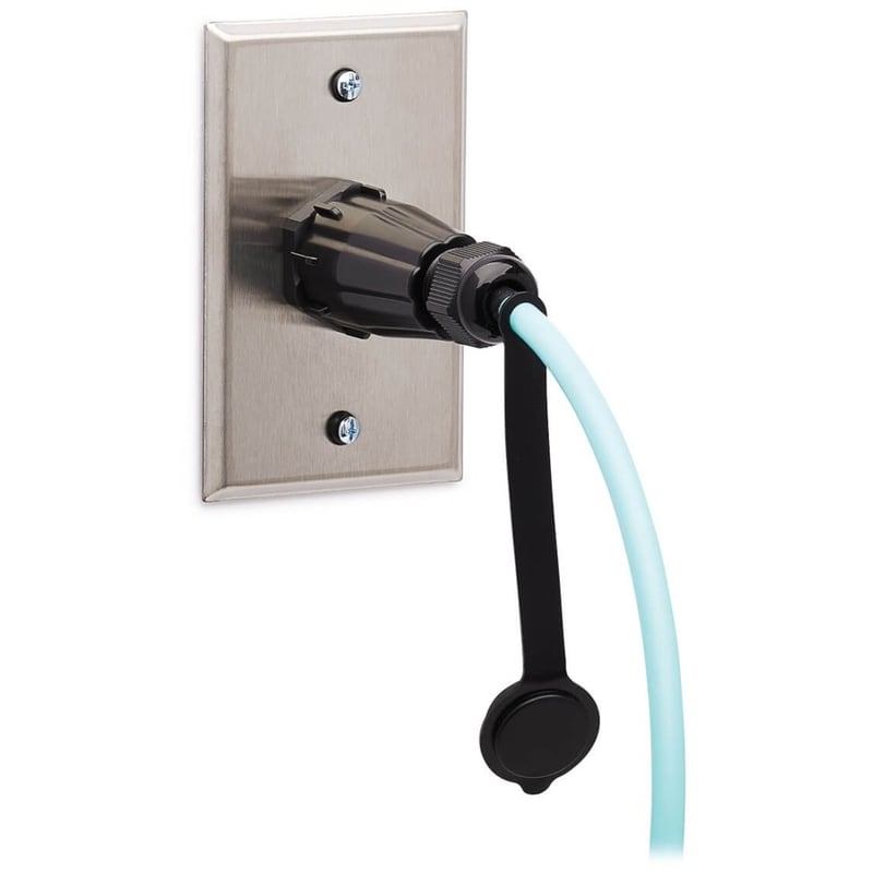Eaton Tripp Lite Series 10Gb Rigid Industrial Duplex Multimode 50/125 OM3 Fiber Patch Cable (LC/LC) - IP68, Aqua, 10 m (32.8 ft.) - Thumbnail 2