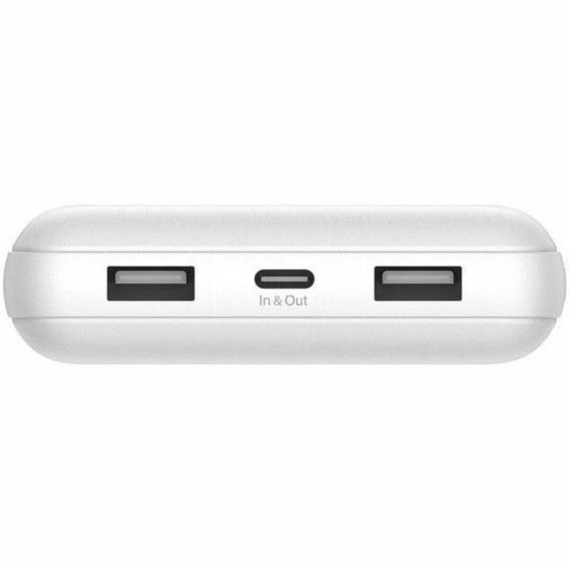 20K POWER BANK USB-A  C 15W WHITE 15-RETAIL BOX (PLASTIC FREE) - Thumbnail 3