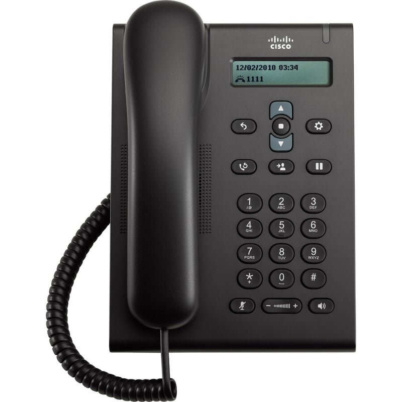 Cisco 3905 IP Phone - Refurbished - Wall Mountable, Desktop - Charcoal - Thumbnail 2