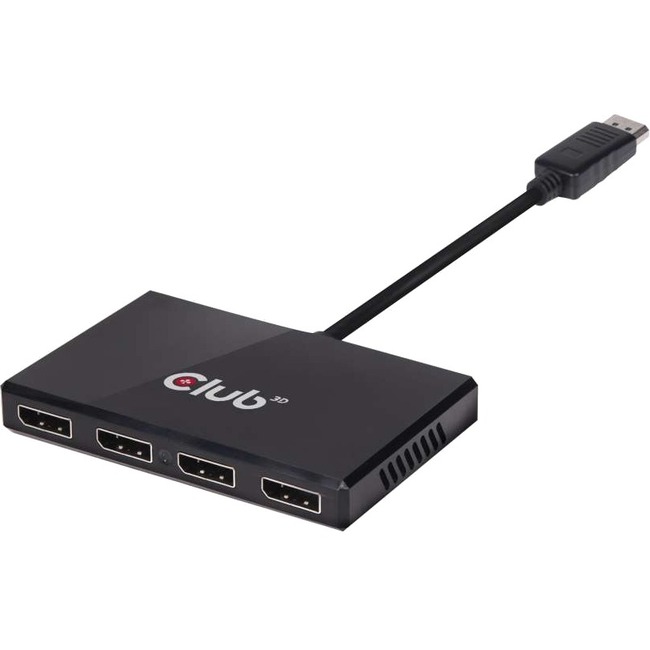 Club 3D Multi Stream Transport (MST) Hub DisplayPort 1.2 Quad Monitor USB Powered - Thumbnail 1
