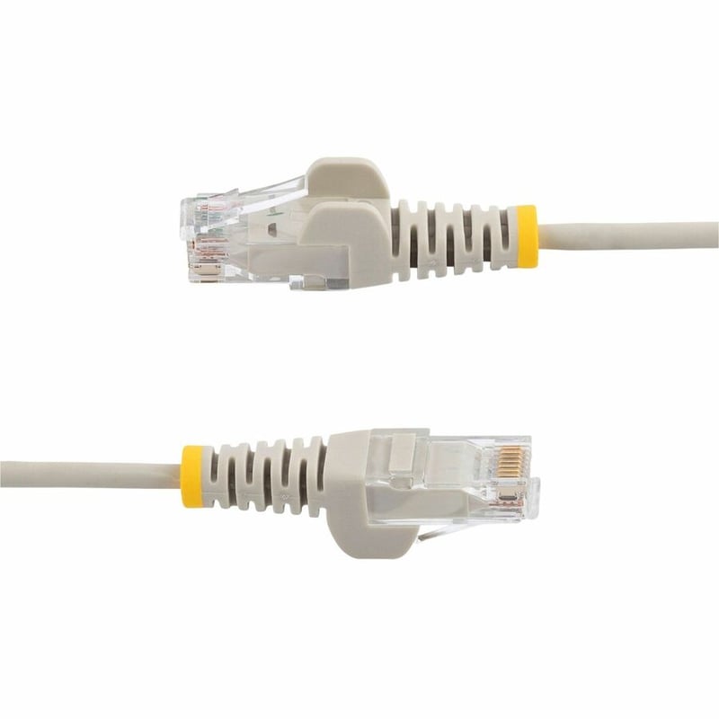 StarTech.com 6 in CAT6 Cable - Slim CAT6 Patch Cord - Gray Snagless RJ45 Connectors - Gigabit Ethernet Cable - 28 AWG - LSZH (N6PAT6INGRS)