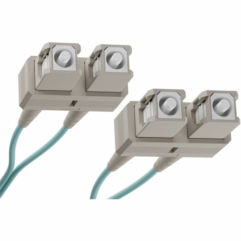 12 METER SC-SC OM3 10GIG FIBER OPTIC CABLE, AQUA, OFNR, 50/125 FIBER, MULTIMODE - Thumbnail 2