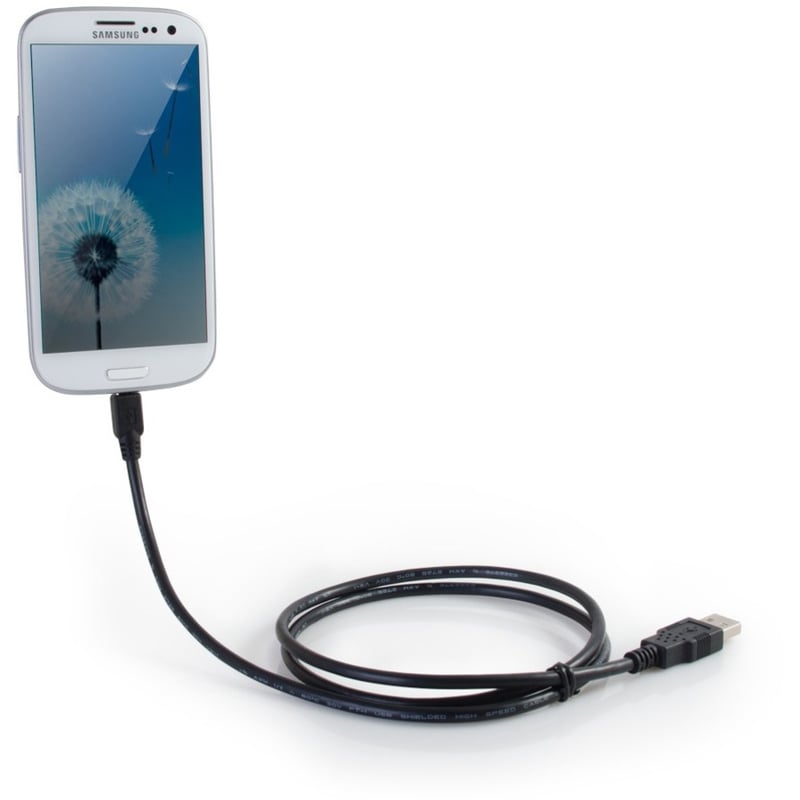 SYNC CABLE - USB-A - MALE LEFT GENDER - USB MICRO-B - MALE RIGHT GENDER - 6FEET - Thumbnail 1