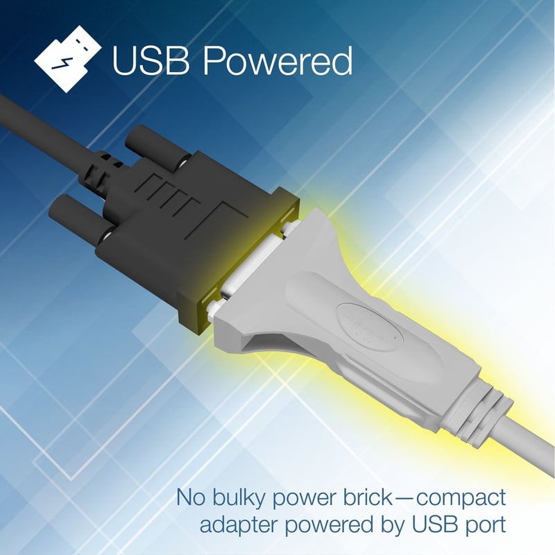 TRENDnet USB to Serial 9-Pin Converter Cable, Connect a RS-232 Serial Device to a USB 2.0 Port, Supports Windows & Mac, USB 1.1, USB 2.0, USB 3.0, 21 Inch Cable Length, Plug & Play, White, TU-S9 - Thumbnail 4