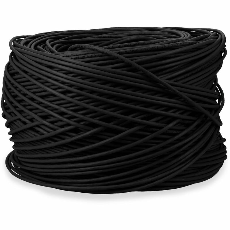 AddOn 1000ft Non-Terminated Black CAT 5E PVC Bulk Cable - Thumbnail 5